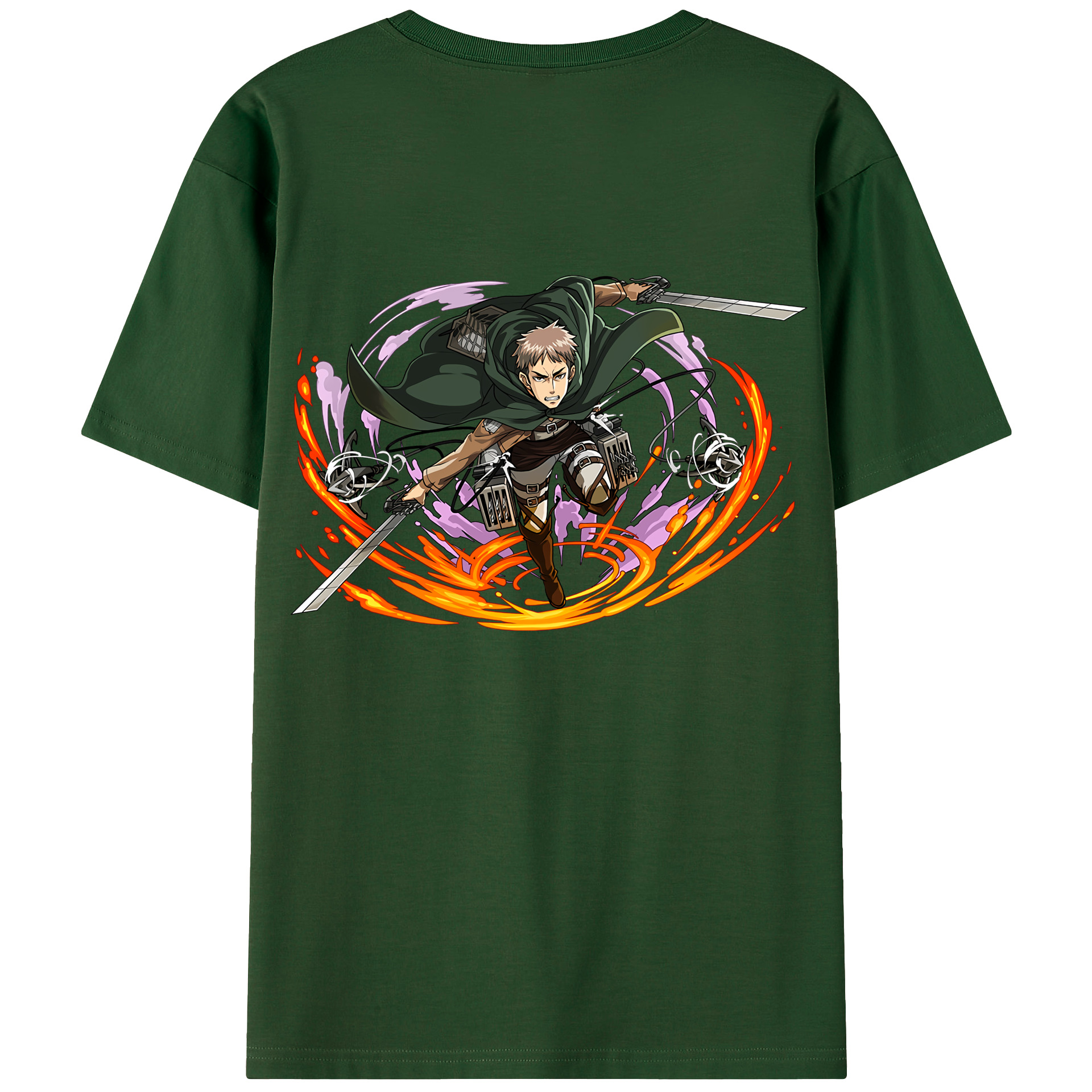 （画像用） 進撃の巨人 ジャン・キルシュタイン Attack on Titan Jean Kirstein 綿100％半袖Tシャツ（背面プリント）